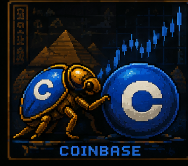 Coinbase pixel-art scarab